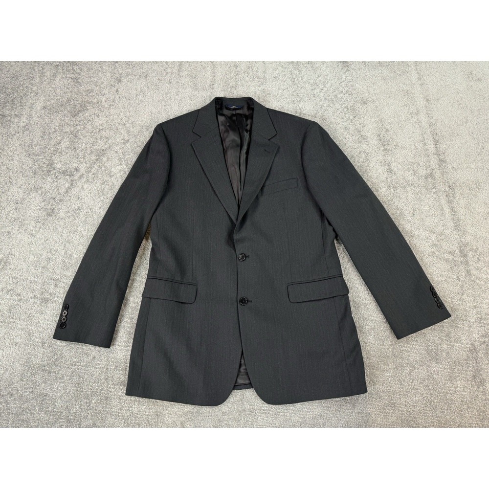 Brooks Brothers Suit Jacket 42 L Charcoal Wool 346 Stretch Business Designer